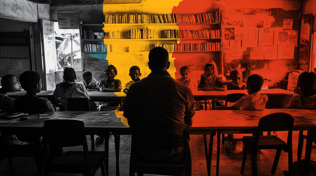 An evocative image showcasing adult education programs empowering communities.