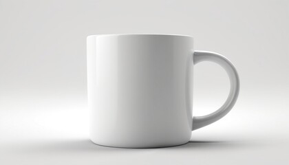 Obraz premium A minimalist model of a coffee mug placed on a simple white backdrop, great for kitchenware advertisements, Generative AI