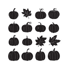 Collection of Food and Bakery Icons Black Glyphs