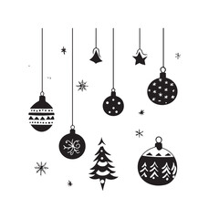 set of christmas balls