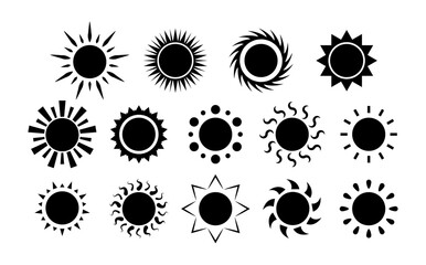 Variety of sun icons