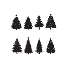 Set of Eight Simple Black Student Icons