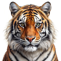 Fototapeta premium Tiger on White Background. 