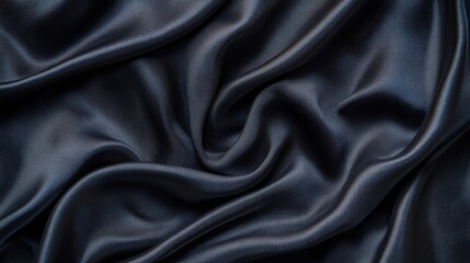 Fototapeta premium Smooth Black Fabric Texture for Background Design