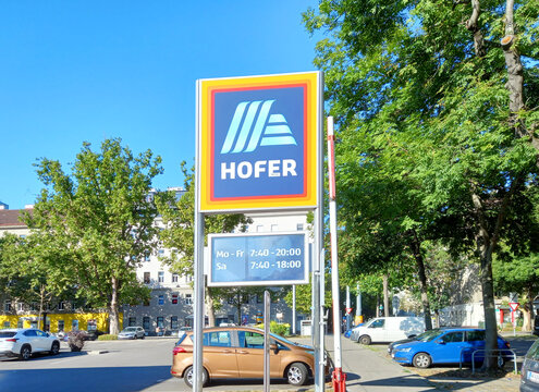 Vienna, Austria - 28 July 2024: Hofer supermarket.