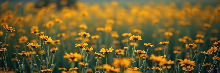 Obraz premium field of yellow flowers