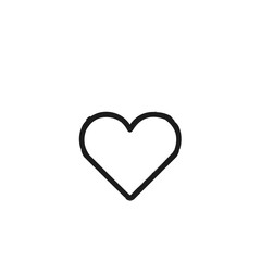 Simple outlined heart shape