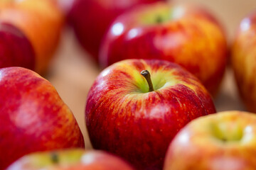 Stack of the red apple