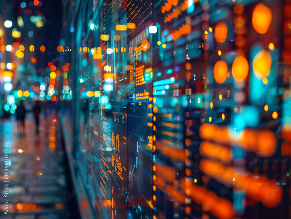 Aufkleber artificial intelligence. technology internet connection and data analysis, technology digital abstra