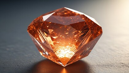 A radiant sunstone that captures sunlight, radiating warmth and energy, set in a silver setting, displayed on a sunlit surface, Generative AI