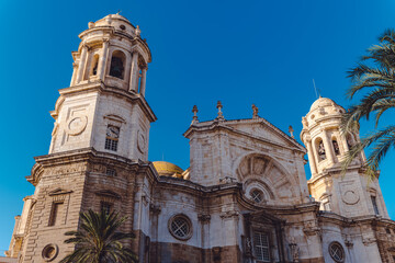 Fototapeta premium Discovery of the tourist city of Cadiz, its historical monuments and beaches in Spain