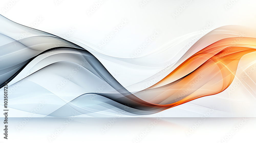 Poster dynamic flow abstract swirls of smooth and flowing digital illustrations for contemporary design