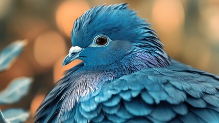Obraz premium Vibrant Blue Bird with Intricate Plumage