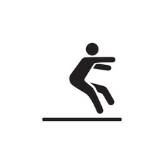 long jump  icon symbol sign vector
