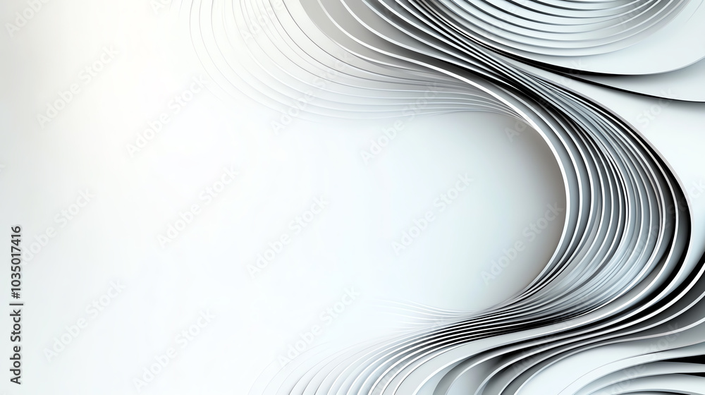 Poster exploring the aesthetic harmony of concentric circles and smooth lines in graphic design