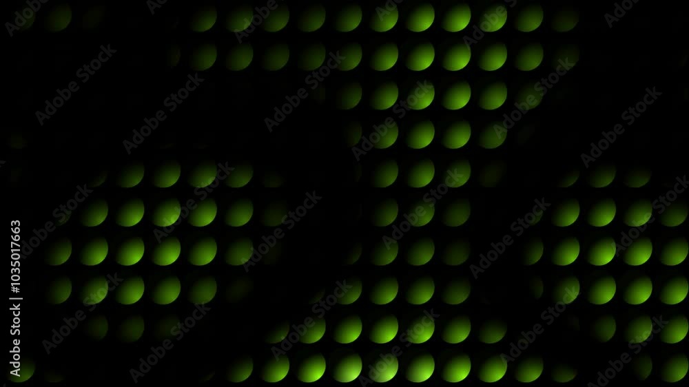 Poster Lime green color 3d fading circular shapes modern design black loop able geometrical background