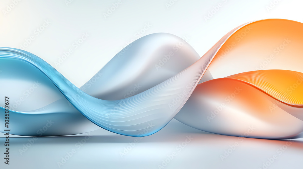 Poster dynamic flowing lines and smooth movement in abstract waves a visual symphony of fluidity and color 