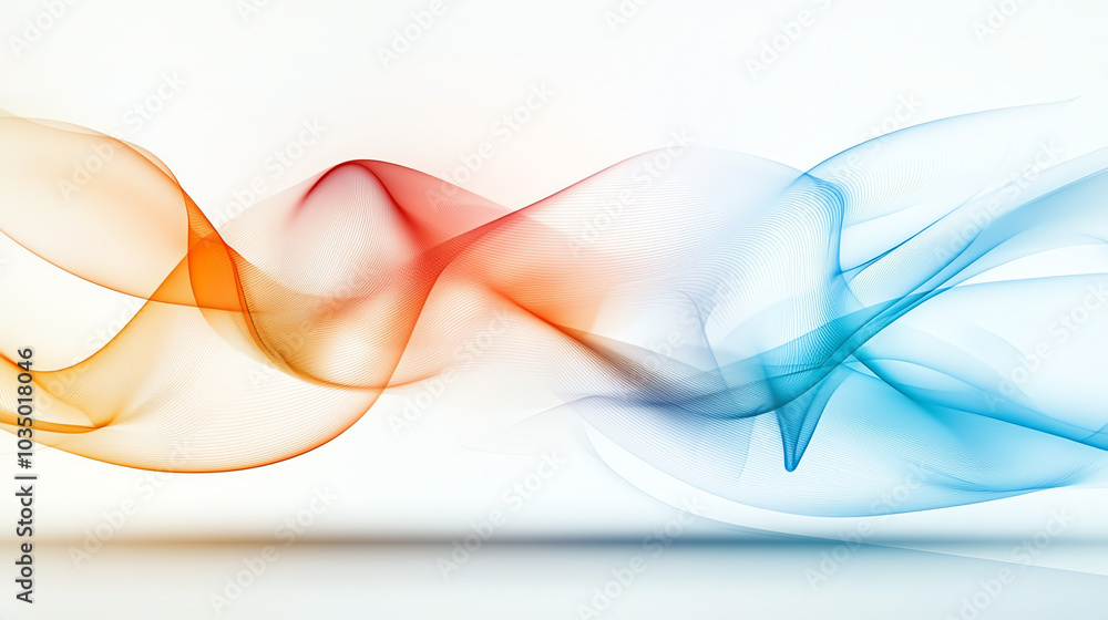 Poster intricate patterns of interconnected smooth lines a soft visual symphony of flowing colors and forms