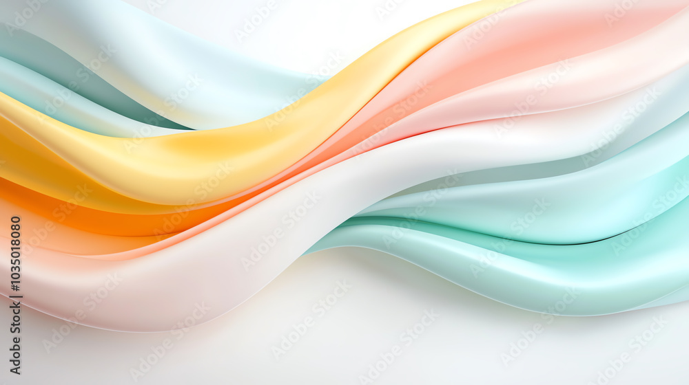 Poster intertwined loops and smooth curves an abstract pattern of fluid design elements