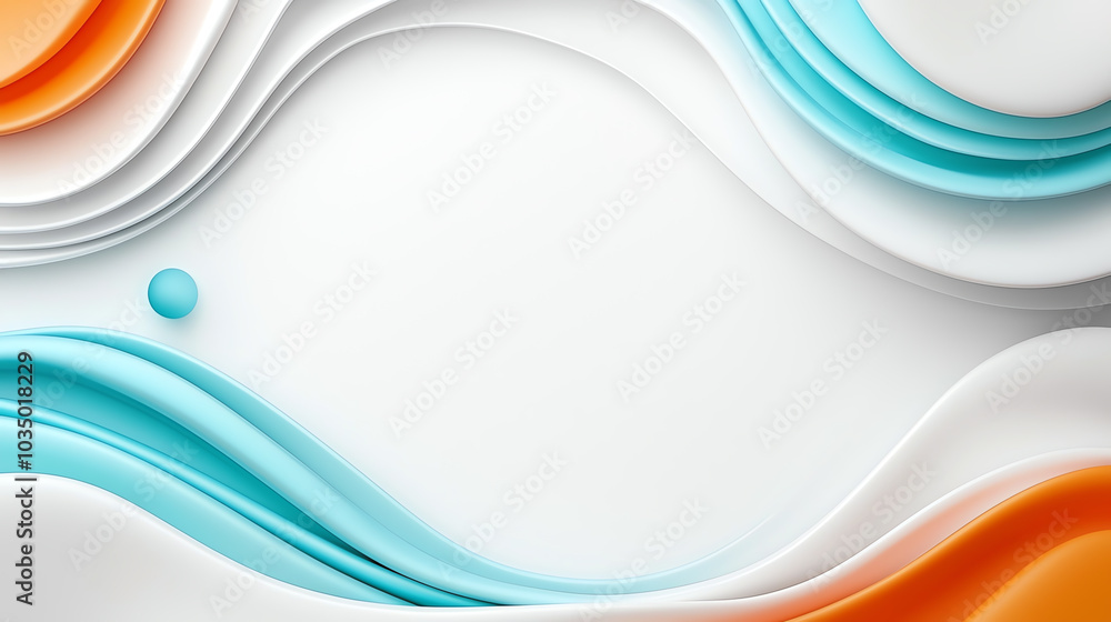 Poster elegant minimalism fluid geometric abstract shapes with smooth lines and subtle color gradients