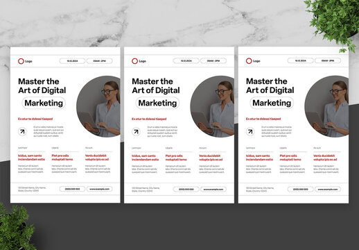 Red And White Webinar Flyer