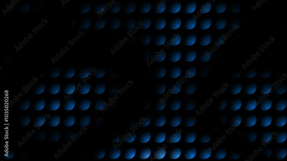 Poster Royal blue color 3d fading circular shapes modern design black loop able geometrical background