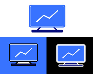 Illustration of Monitor, PC, Laptop, Computer to displaying visual image