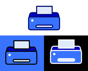 Illustration of Print printer technology for convert digital to image, usualy available on school, workplace, and home