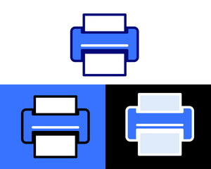 Illustration of Print printer technology for convert digital to image, usualy available on school, workplace, and home