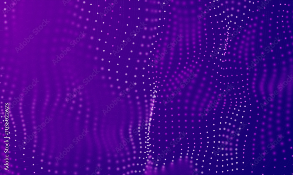 Canvas Prints dark purple gradient background. big data technology background wave.