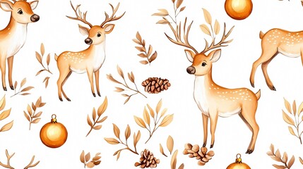 Whimsical Deer Patterns: A Captivating Blend of Nature and Seasonal Elements