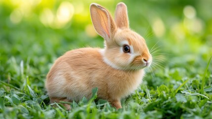 Cute Bunny in the Grass