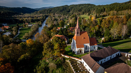church in the forest. Z&aacute;toň, Vetřn&iacute;