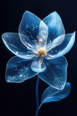 Edelweiss beautiful flower elegant abstract nature concept on dark background