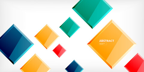 Shiny glossy metallic or plastic square design background. Vector Illustration For Wallpaper, Banner, Background, Card, Book Illustration, landing page