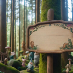 signboard in the forest
