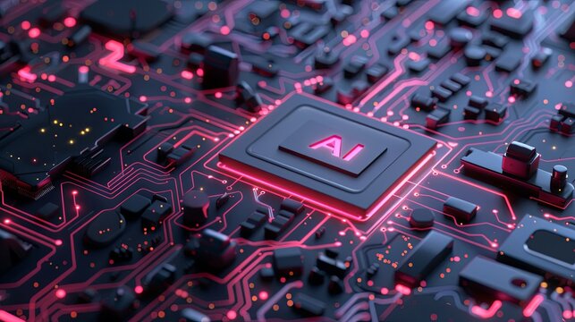 artificial intelligence computer chipset circuit concept