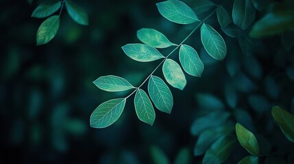 Lush Green Leaves in Natural Light