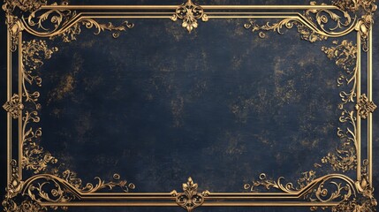 Ornate Vintage Frame with Gold Details