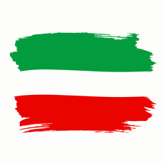  Bulgaria flag in watercolor brush strokes 