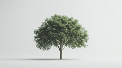 Majestic Solitary Tree in Minimalist Setting