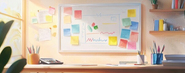 Minimalist Watercolor Workspace Design