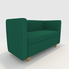 3d render Sofa 2 Seater design element. Furniture Collection
