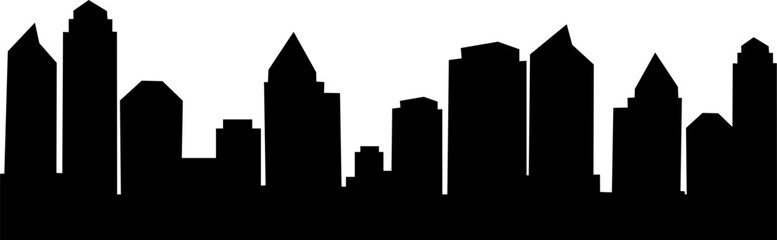 Obraz premium City Building Silhouette