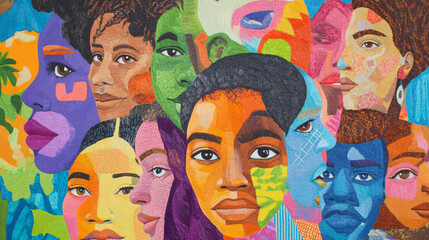 An artistic interpretation of health equity in underserved communities.