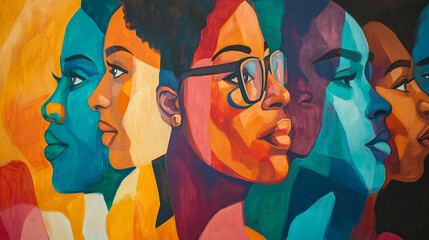 An artistic interpretation of health equity in underserved communities.