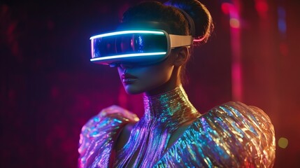 Naklejka premium Futuristic Fashion with VR