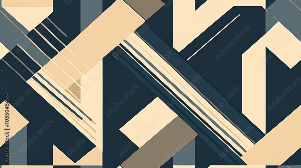 Poster abstract geometric pattern featuring stripes and lines seamless background with a minimalist lattice