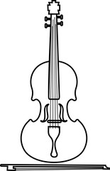 Fototapeta premium Classical Violin Outline