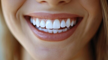 Fototapeta premium Close-Up of a Smiling Mouth